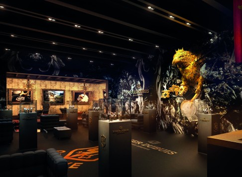 The booth of Roger Dubuis at Watches and Wonders exhibition.