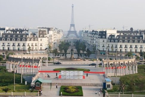 A replica of the Eiffel Tower in Hangzhou. Photo: Imaginechina