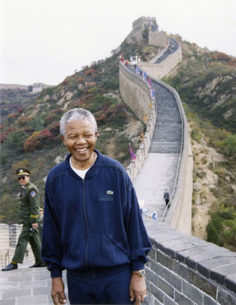 Nelson Mandela at the Great Wall of China: Photo: ANC Archive/ANC