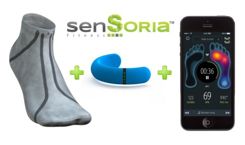Sensoria's smart socks are helpful for runners who want instant information about their workout relayed to their mobile phones. Photo: Sensoria Fitness