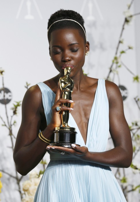 Lupita Nyong'o, best supporting actress winner for her role in 12 Years A Slave. Photo: Reuters