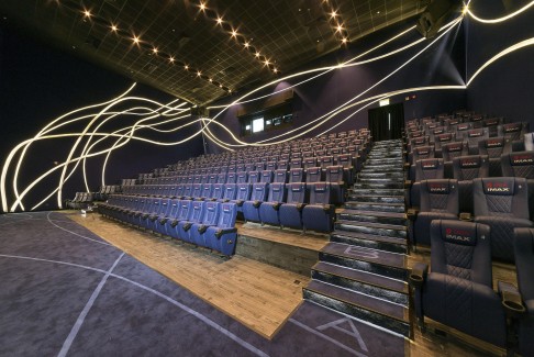 Above: D-BOX motion system seats. Right: Imax theatre at Cine Grand Century.Photos: SCMP