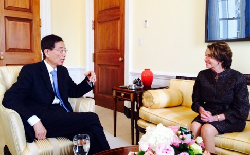 Martin Lee Chu-ming with Nancy Pelosi. Photo: SCMP