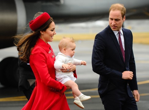 The royals arrive for a three-week tour of New Zealand and Australia. It is Duchess Catherine and Prince George's first trip to either country. Photo: AFP