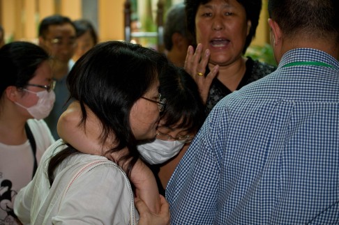 Chinese relatives of passengers onboard missing Malaysia Airlines flight MH370. Photo: AFP