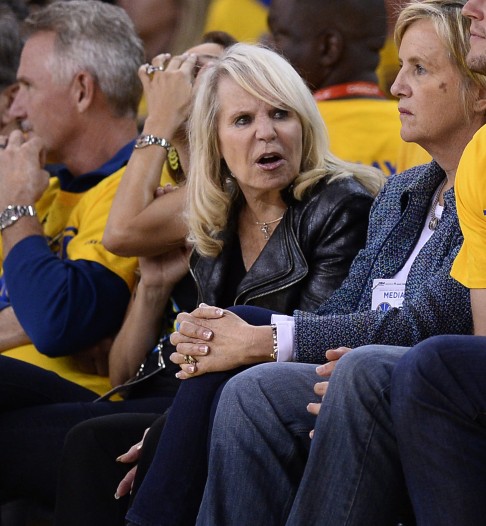 Rochelle Sterling, wife of Donald Sterling, at game four of the Los Angeles Clippers play-off series in Oakland. Photo: EPA