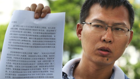 Li Jianjun met journalists in Hong Kong last year to expose graft at the China Resources conglomerate. Photo: Sam Tsang