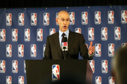 NBA Commissioner Adam Silver addresses the media on Tuesday. Photo: MCT