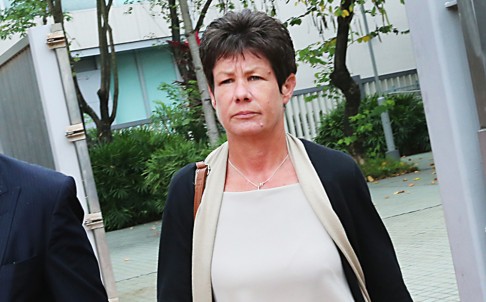 Sarah Wilson arrives in Tsuen Wan Court this morning. Photo: David Wong