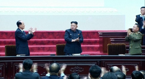 Choe Ryong-hae, at left, appeared with Kim Jong-un as recently as mid-April. North Korea watchers suspect health problems may have sidelined him. Photo: AP