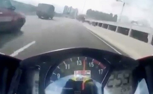 One video shows the motorcycle travelling at 260km/h.  