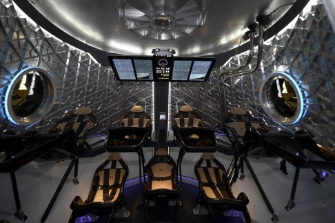 The interior of the Dragon V2 spacecraft. Photo: EPA
