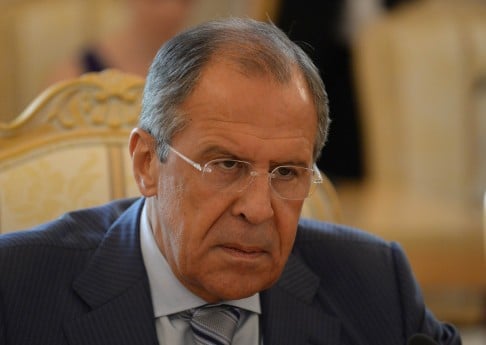 Russian Foreign Minister Sergei Lavrov. Russia accuses Ukraine of  killing and wounding peaceful citizens during its seven-week “anti-terrorist operation”. Photo: AFP