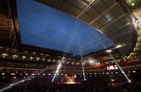 Wembley was packed for the fight. Photo: EPA