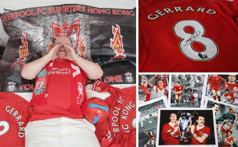 Red baron: Steve Parry (left) is chairman of Liverpool FC Supporters Hong Kong.