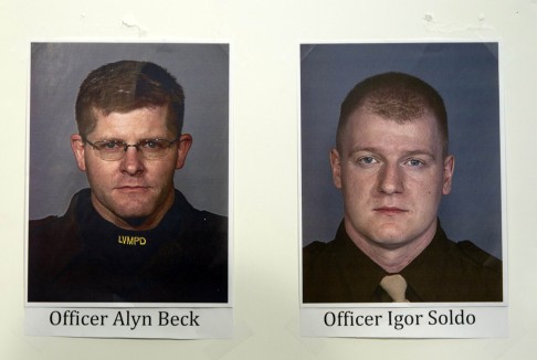 Slain Metro Police officers Alyn Beck and Igor Soldo. Photo: Reuters