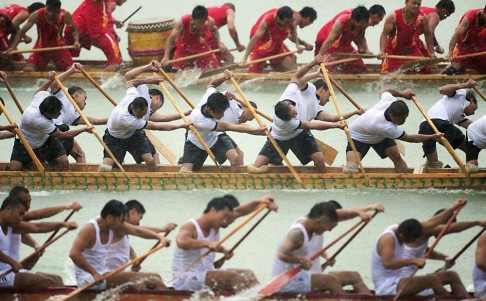 Dragon Boat racers. Photo: Reuters