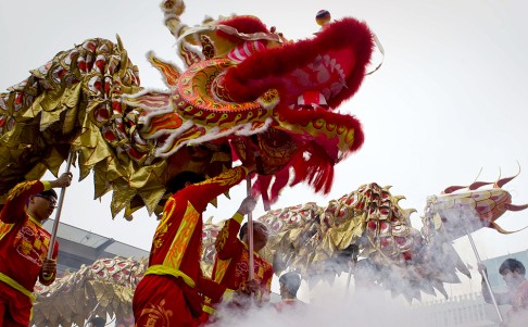 A lion dance at Chinese Lunar New Year celebrations - a performance tradition included on the list. Photo: Xinhua