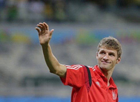 Thomas Mueller after the win. Photo: EPA