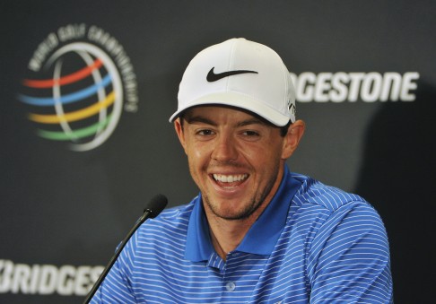 Rory McIlroy  grins during an interview in Akron, Ohio. Photo: AP