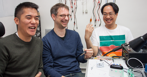 Ambi Labs founders. From left to right: Timothy Chang, Paul Sykes and Julian Lee. Photo: Ambi Labs