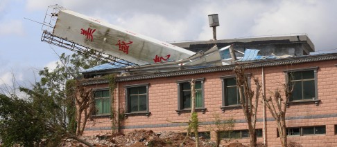 Typhoon damage in Wenchang county on Hainan Island. Photo: K. Y. Cheng