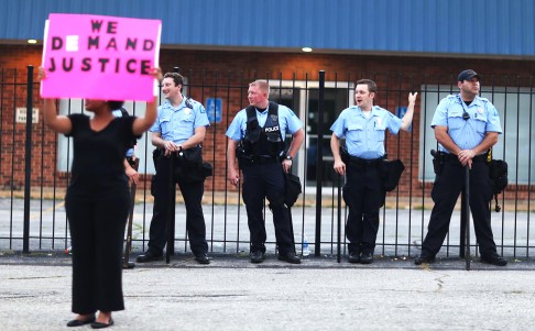 The racial divide in Ferguson is clear. Photo: AFP