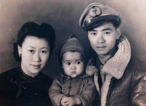 Long Qiming (right) pictured in this undated archive photo. Photo: Xinhua