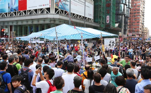 The protest site in Mong Kok. Photo: K.Y Cheng