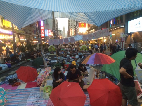 Crowds build in Mong Kok too. Photo: Ernest Kao