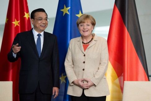 Premier Li Keqiang and Chancellor Angela Merkel. Photo: EPA