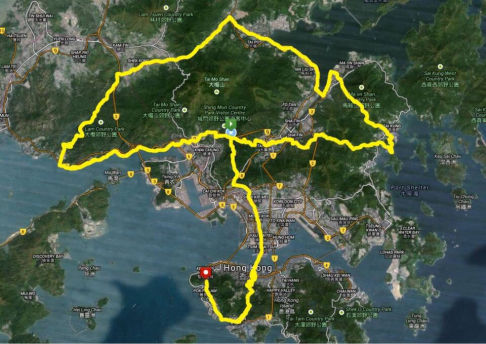 The 102km course was mapped out using GPS technology. Photo: SCMP Pictures