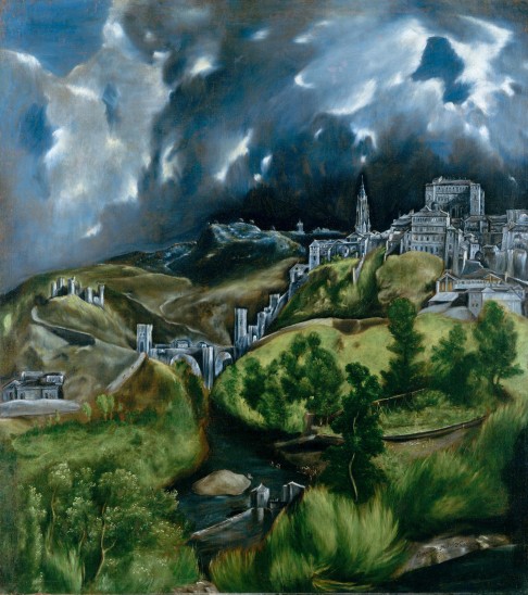 A View of Toledo (detail), in the New York show. Photos: AFP, Metropolitan Museum of Art, National Gallery of Art