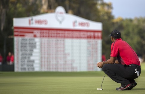 The scoreboard made grim reading for Tiger Woods, who was last all week. Photo: AP