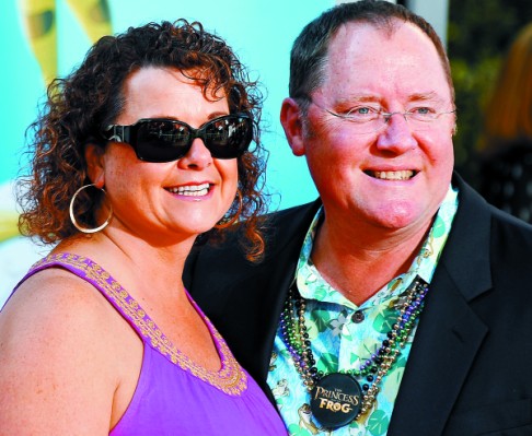 John Lasseter and his wife, Nancy.