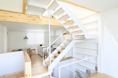 The Muji Vertical House features a central open staircase to provide access to each split-level floor while flooding the interiors with sunlight and maximising ventilation. Photos: SCMP