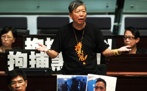 Lawmaker Lee Cheuk-yan said the report had distorted the demands of Hongkongers for genuine democracy. Photo: Dickson Lee 