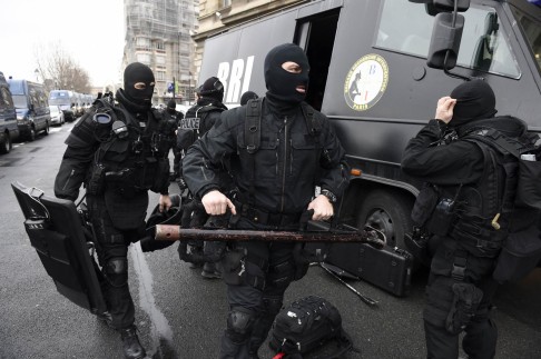 Elite French police were yesterday hunting two suspects. Photo: AFP