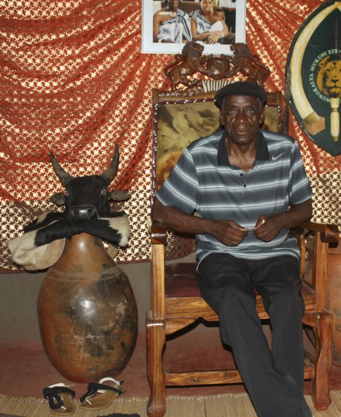 Chief Mukuni in his palace. Picture: Jenni Marsh