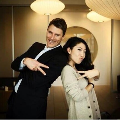 Vancouver mayor Gregor Robertson and Wanting Qu in an image posted by Qu to social media before their relationship became public knowledge. Photo: Twitter