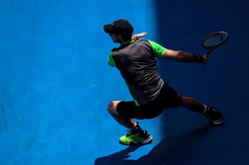 Andy Murray in action against Marinko Matosevic. Photo: EPA