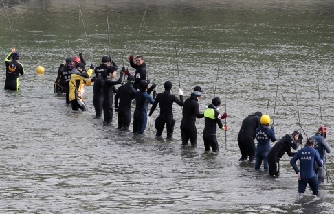 The two bodies were found about 600 metres from where the plane came down. Photo: AP 