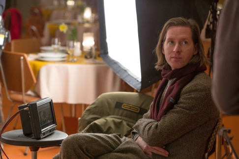 Wes Anderson pictured on set of his film 'The Grand Budapest Hotel', for which he has been nominated as best director. Photo: AP