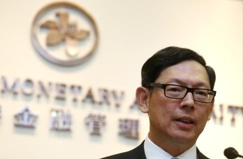 Norman Chan Tak-lam, chief executive of Hong Kong Monetary Authority. Photo: SCMP