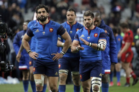 Dejected France players trudge off the field after the defeat. Photo: AP

