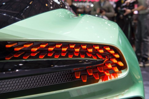 A detail from Aston Martin's carbon-fibre Vulcan concept. Photo: EPA