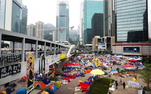 There were more than 2,000 tents near the Legco site in Admiralty at the height of the protests. Photo: Edmond So