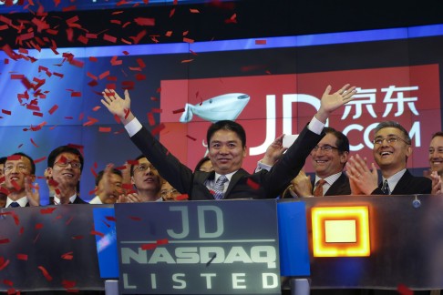 JD.com founder Richard Liu at the US debut of the e-commerce site in New York on November 15, 2014. Photo: Reuters