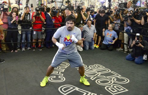 Manny Pacquiao in the ring. Photo: EPA