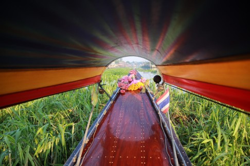 The view from a long-tail boat.